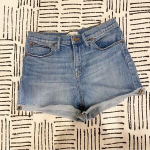 Madewell High Waisted Jean Shorts Cuffed 30
